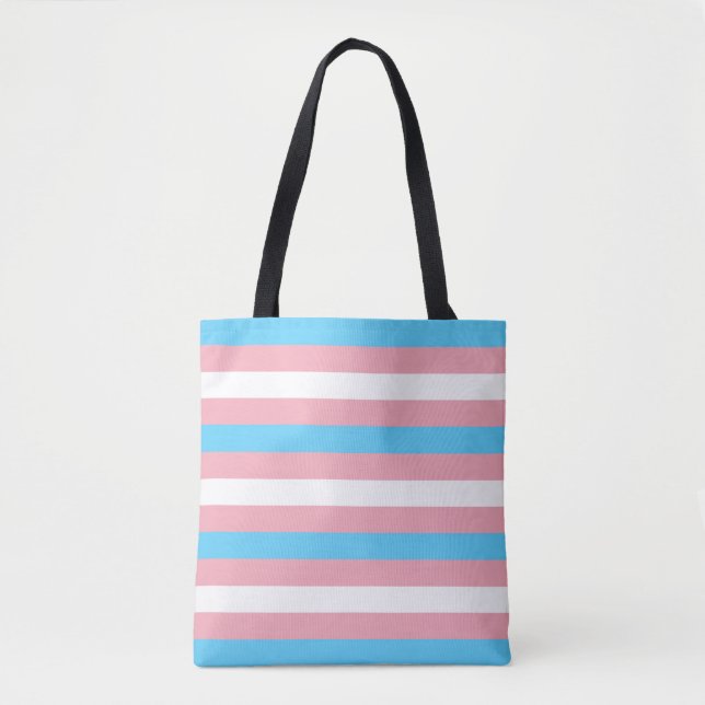 Transgender Flag Tote Bag (Front)