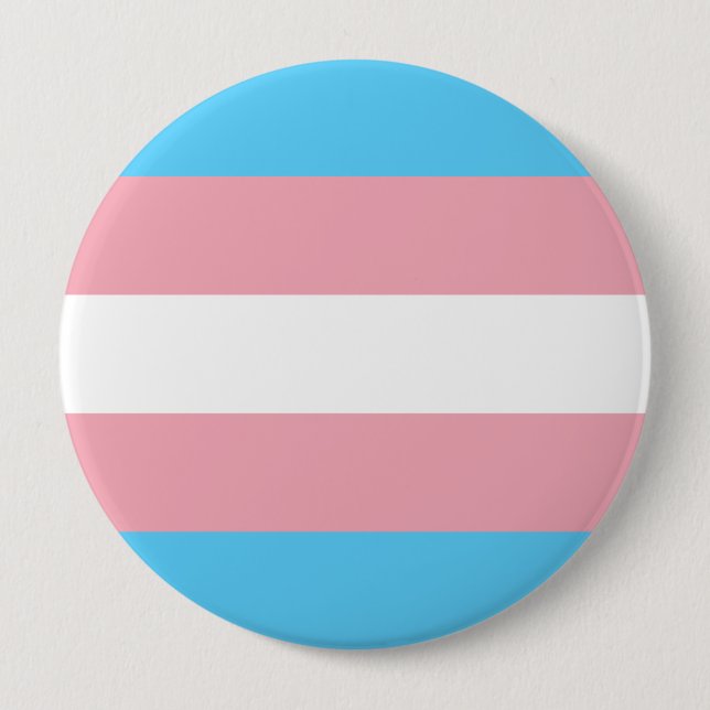 transgender flag trans lgbt lgbtq gay lesbian homo 10 cm round badge (Front)