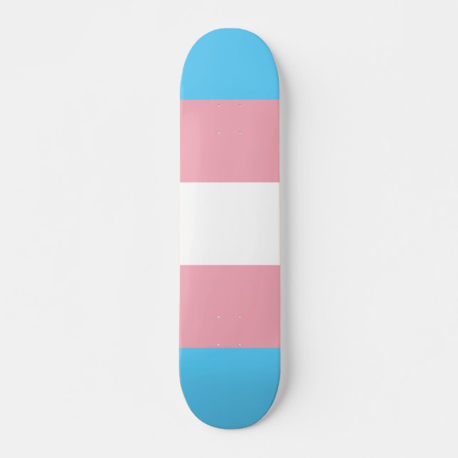 transgender flag trans lgbt lgbtq gay lesbian homo skateboard (Front)