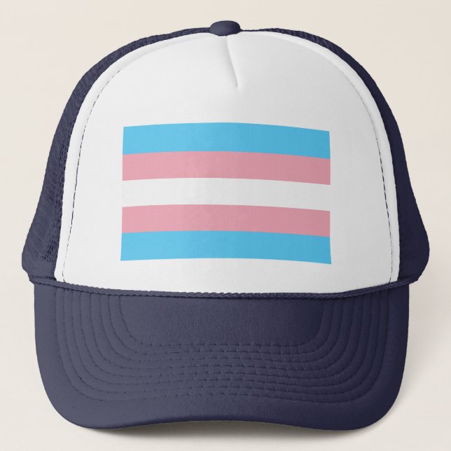 Transgender flag trans pride LGBT symbol gay homos Trucker Hat (Front)