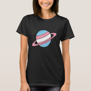 Transgender Flag Trans Pride Saturn Lgbt Transsexu T-Shirt