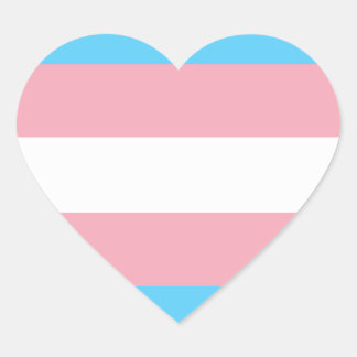 Transgender Flagge Heart Sticker