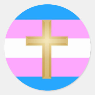 Transgender for Christ Classic Round Sticker