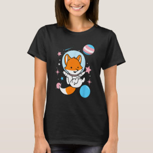 Transgender Fox In Space Trans Pride T-Shirt