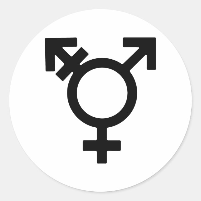 Transgender Gender Symbol Classic Round Sticker (Front)