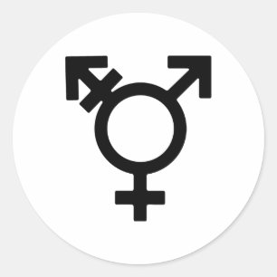 Transgender Gender Symbol Classic Round Sticker