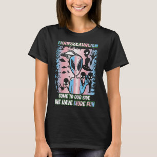 Transgender Genderqueer Trans Flag For A Alien T-Shirt