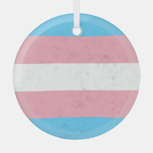 Transgender Glass Tree Decoration