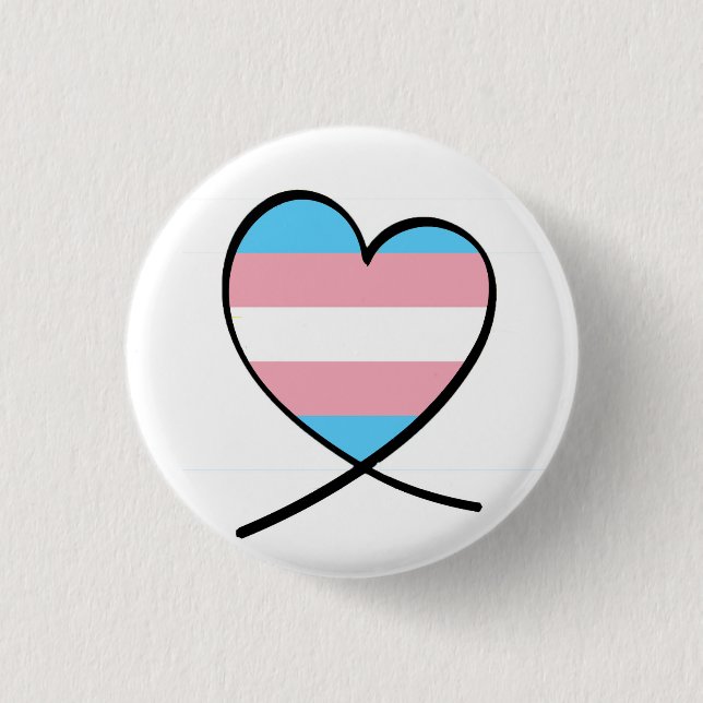 Transgender Heart 3 Cm Round Badge (Front)