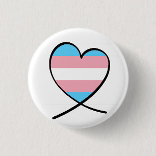 Transgender Heart 3 Cm Round Badge