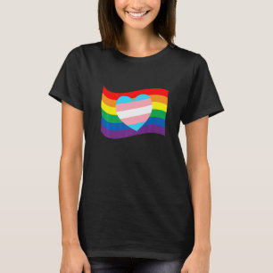 Transgender Heart Flag Lgbtq Gay Rights Proud Prid T-Shirt