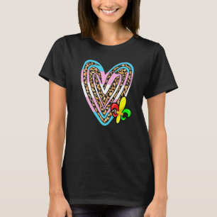 Transgender Heart Lgbt Q Cute Leopard Print Trans T-Shirt