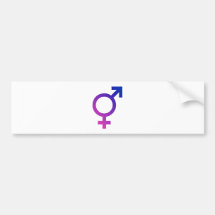 Transgender Hermaphrodite Gender Pride Symbol Bumper Sticker