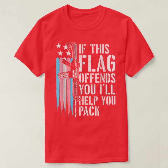 Transgender If This Flag Offends You Ar 15 Gun Rig T-Shirt (Design Front)