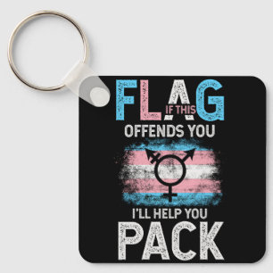 Transgender If This Flag Offends You Trans Transge Key Ring