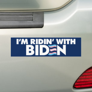 Transgender I'm Ridin' With Biden 2024 LGBTQ Bumper Sticker