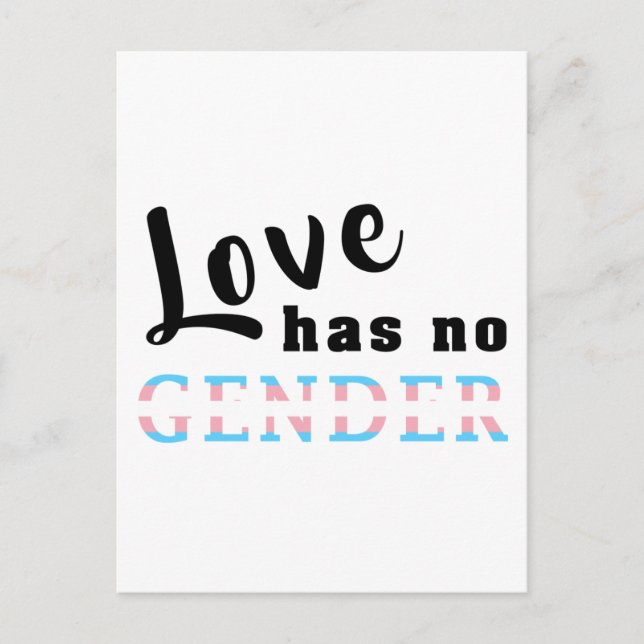 Transgender Love has no gender Postcard (Front)
