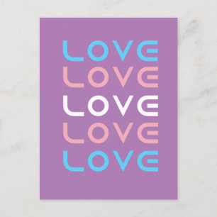 Transgender Love Love Love Postcard