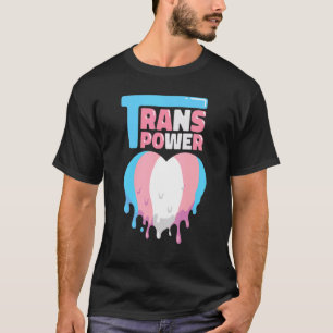 Transgender Melted Heart Lgbtq Transsexual Flag Tr T-Shirt