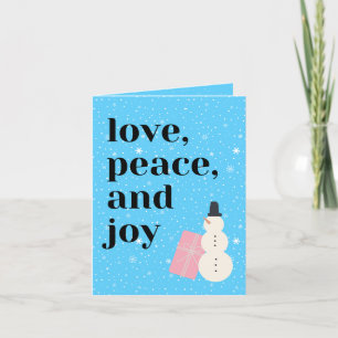 Transgender Men's Love and Joy Holiday Card