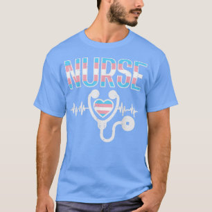 Transgender Nurse Heart Transseual Trans Pride Fla T-Shirt
