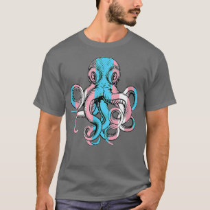 Transgender Octopus Lgbtq Cute Trans Pride Flag Co T-Shirt