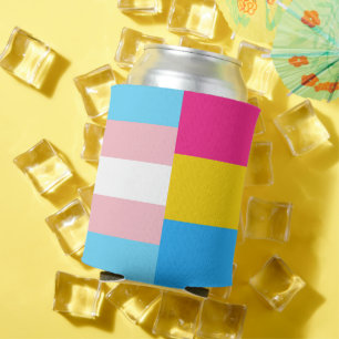 Transgender Pansexual Dual Pride Flag Can Cooler