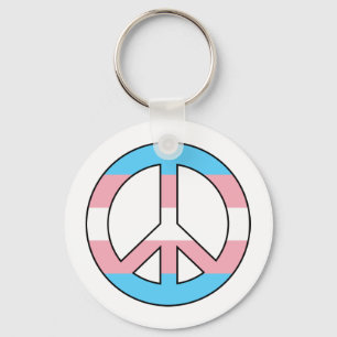 Transgender peace sign Keychain