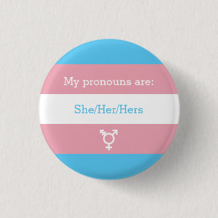 Transgender Preferred Gender Pronouns 3 Cm Round Badge