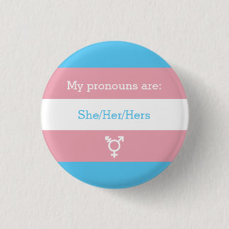Transgender Preferred Gender Pronouns 3 Cm Round Badge