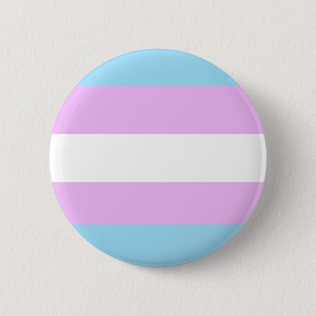 Transgender pride 6 cm round badge (Front)