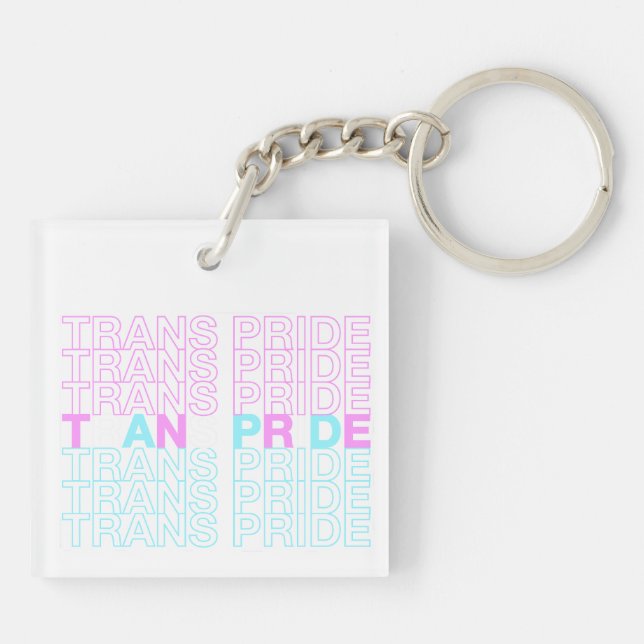 Transgender Pride Acrylic Key Ring (Back)
