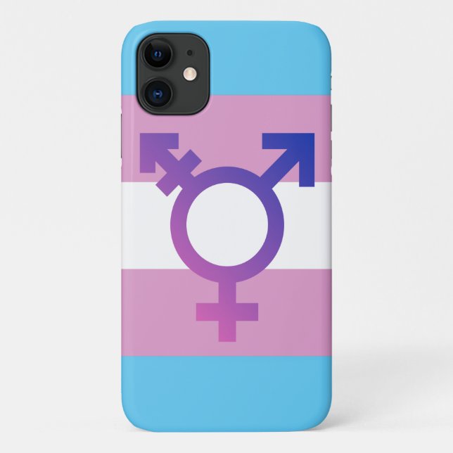 Transgender Pride and Symbol Case-Mate iPhone Case (Back)