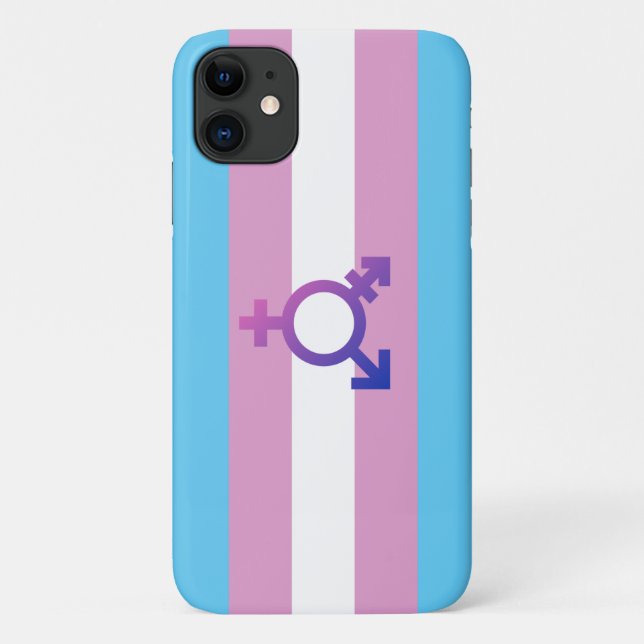 Transgender Pride and Symbol Case-Mate iPhone Case (Back)