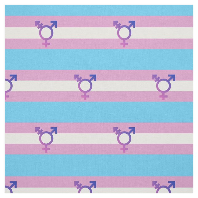 Transgender Pride and Symbol Fabric (Swatch)