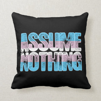 Transgender Pride Assume Nothing Cushion
