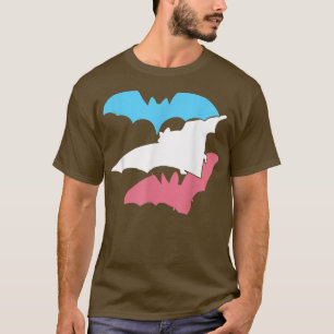 Transgender Pride Bat Funny LGBTQ Proud Trans Flag T-Shirt