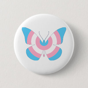 Transgender Pride Butterfly 6 Cm Round Badge