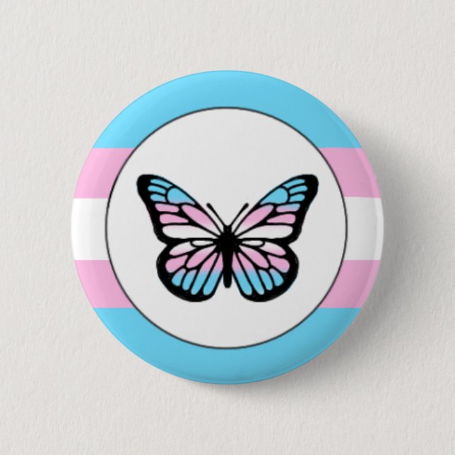 Transgender Pride Butterfly Pin (Front)