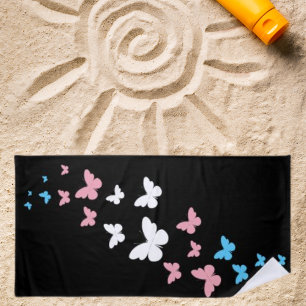 Transgender Pride Butterfly Trail Beach Towel