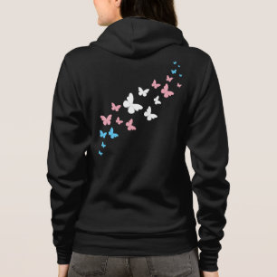 Transgender Pride Butterfly Trail Hoodie