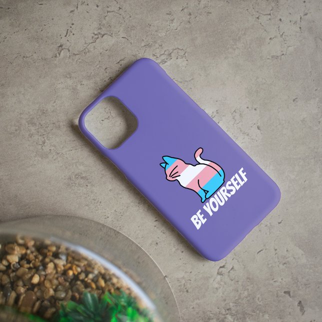 Transgender Pride Cat  - Be Yourself Case-Mate iPhone Case (Creator Uploaded)