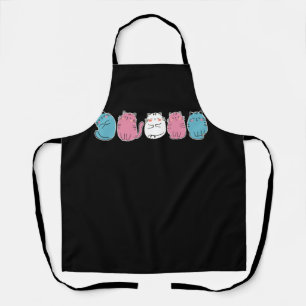 Transgender Pride Cat LGBT Community Trans Flag Cu Apron