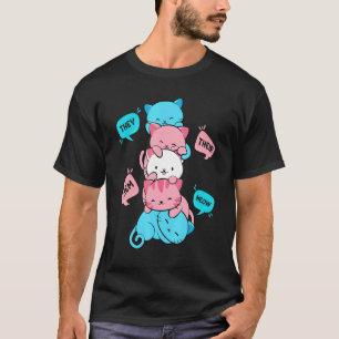 Transgender Pride Cat Lgbt Trans Flag Cute Kitten T-Shirt