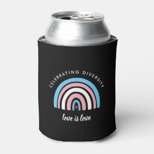 Transgender Pride Celebrating Diversity Love Quote Can Cooler