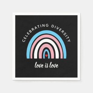 Transgender Pride Celebrating Diversity Love Quote Napkin