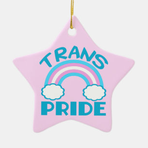 Transgender Pride Ceramic Tree Decoration