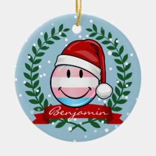 Transgender Pride Christmas Ceramic Tree Decoration