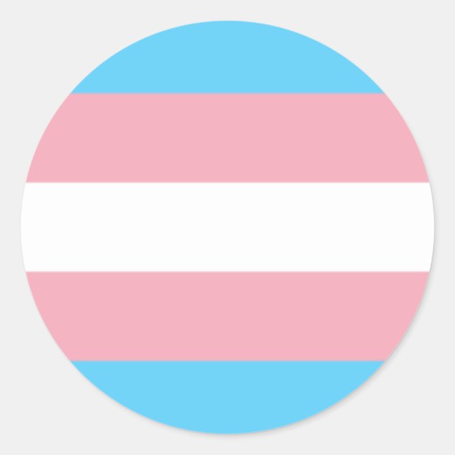 Transgender Pride Circle Sticker (Front)