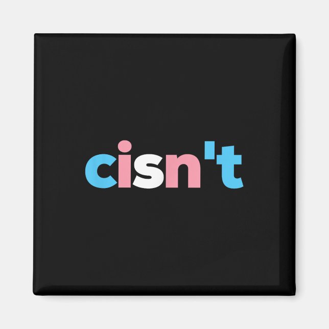 Transgender Pride Cisnt - Lgbtq Trans Flag - Funny Magnet (Front)